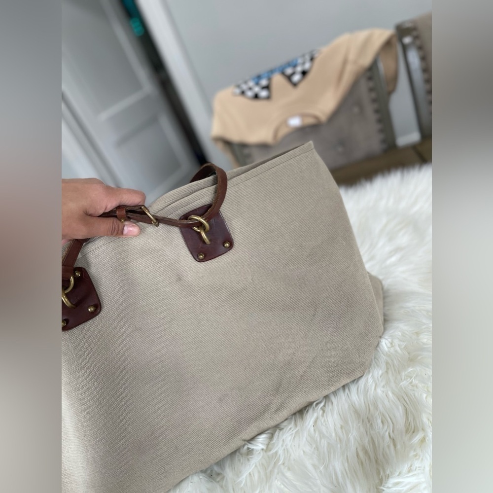 Bottega Veneta Sardegna Tote Canvas With Leather XL - Picture 13 of 15